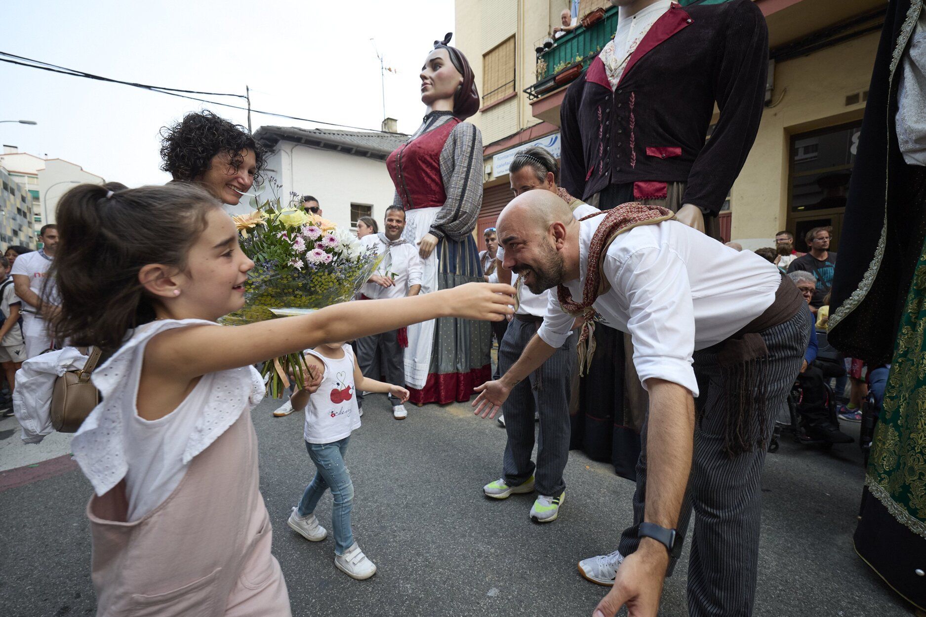 Fotos de la despedida de los gigantes en fiestas de Burlada