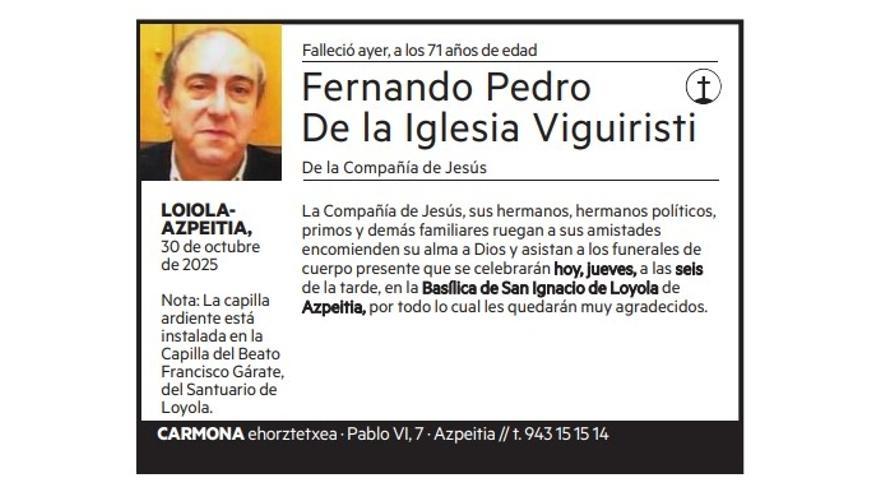 Fernando Pedro De la Iglesia Viguiristi