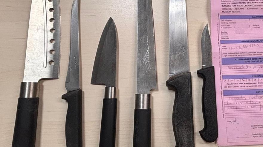 El sindicato Esan pide "medios necesarios" ante el "incremento" de armas blancas en Lasarte-Oria