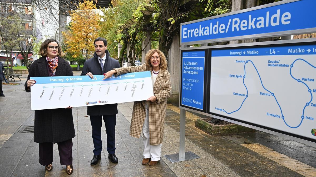 La linea 4 de Metro Bilbao entre Matiko y Rekalde comenzará a construirse en 2027