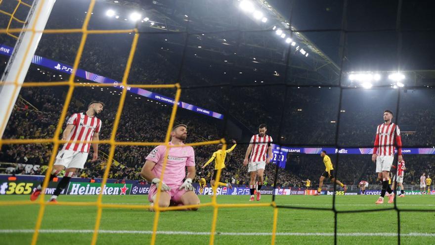 El Dortmund golea a un Athletic que tuvo su momento