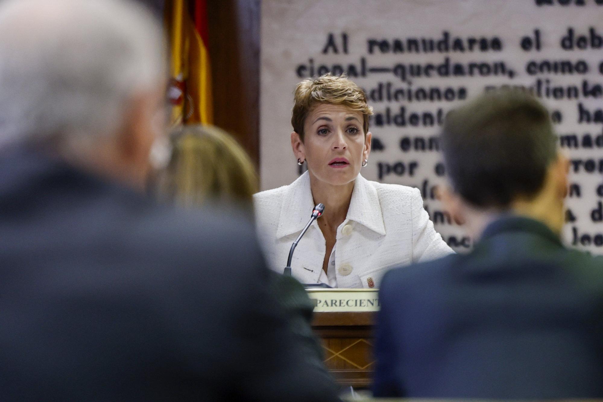 María Chivite comparece en el Senado en la comisión de investigación del 'caso Koldo'