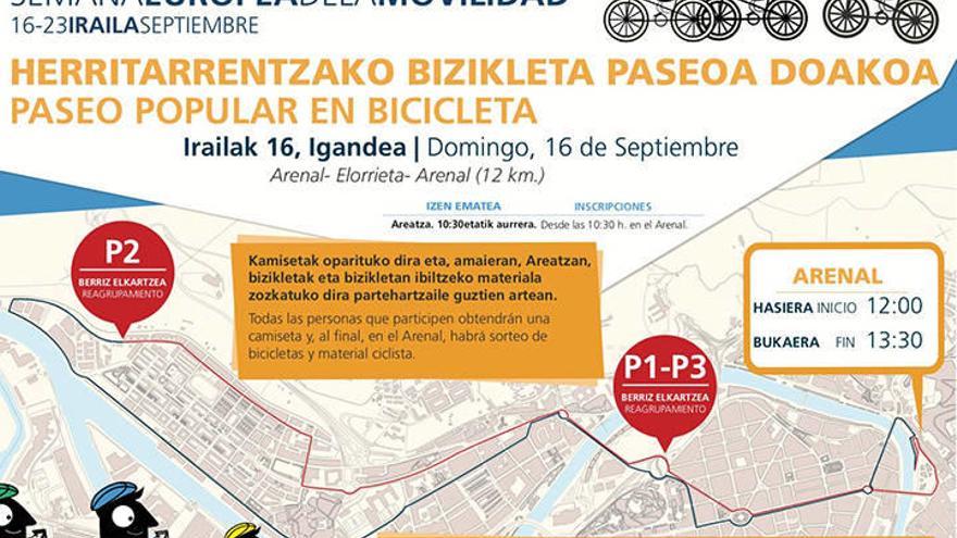 Ia mila bilbotar bildu dira bizikletazko ibilaldi herrikoian