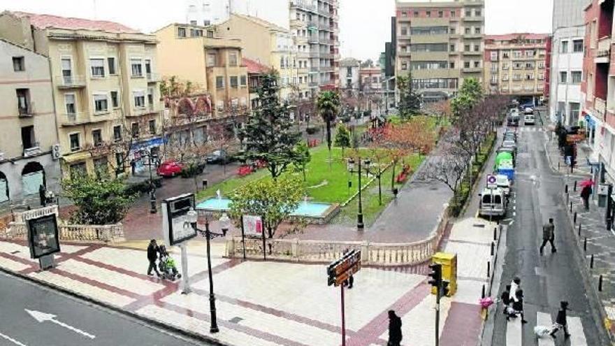 Vista aérea del paseo de Invierno de Tudela desde la avenida de Zaragoza.