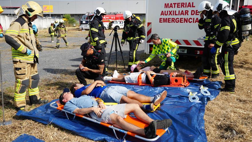 Simulan un accidente aéreo con tres muertos en el aeropuerto de Bilbao