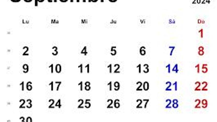 Hoja de calendario