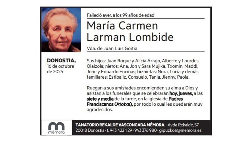 María Carmen Larman Lombide