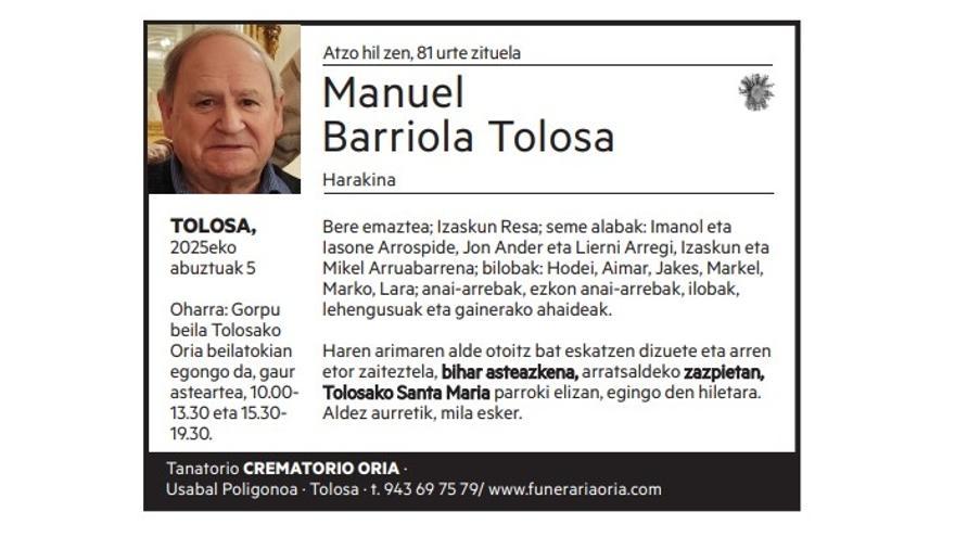 Manuel Barriola Tolosa