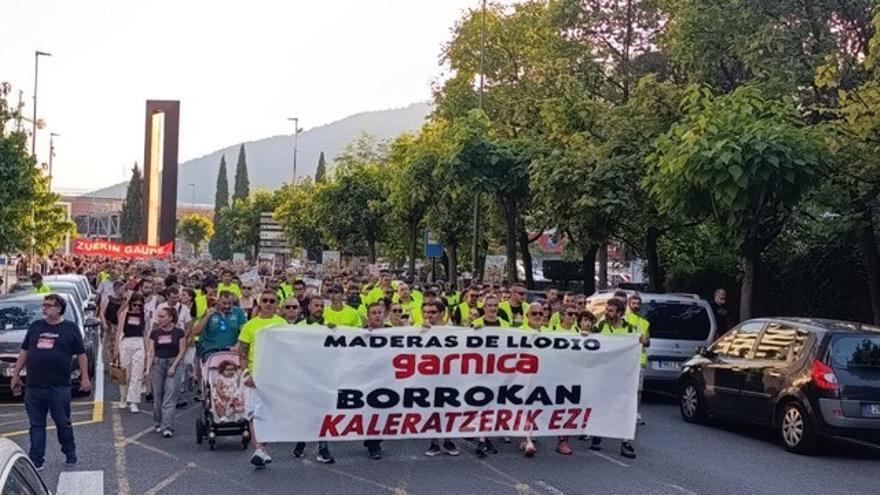 Una de las movilizaciones de los trabajadores de Maderas de Llodio.