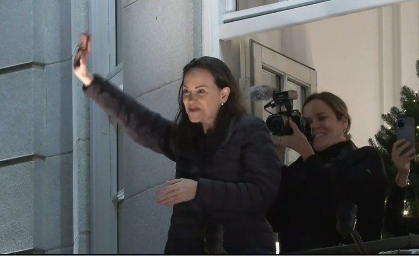 En imágenes: Machado, en Oslo tras un año en la clandestinidad