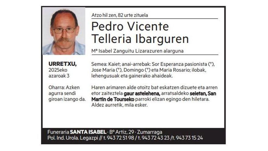 Pedro Vicente Telleria Ibarguren