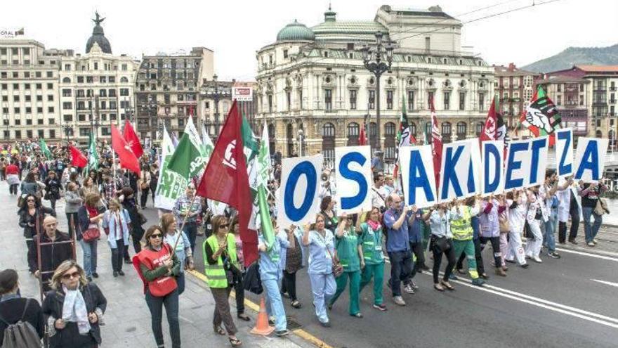 Osakidetza cifra en un 8,8% el seguimiento de la huelga de este viernes