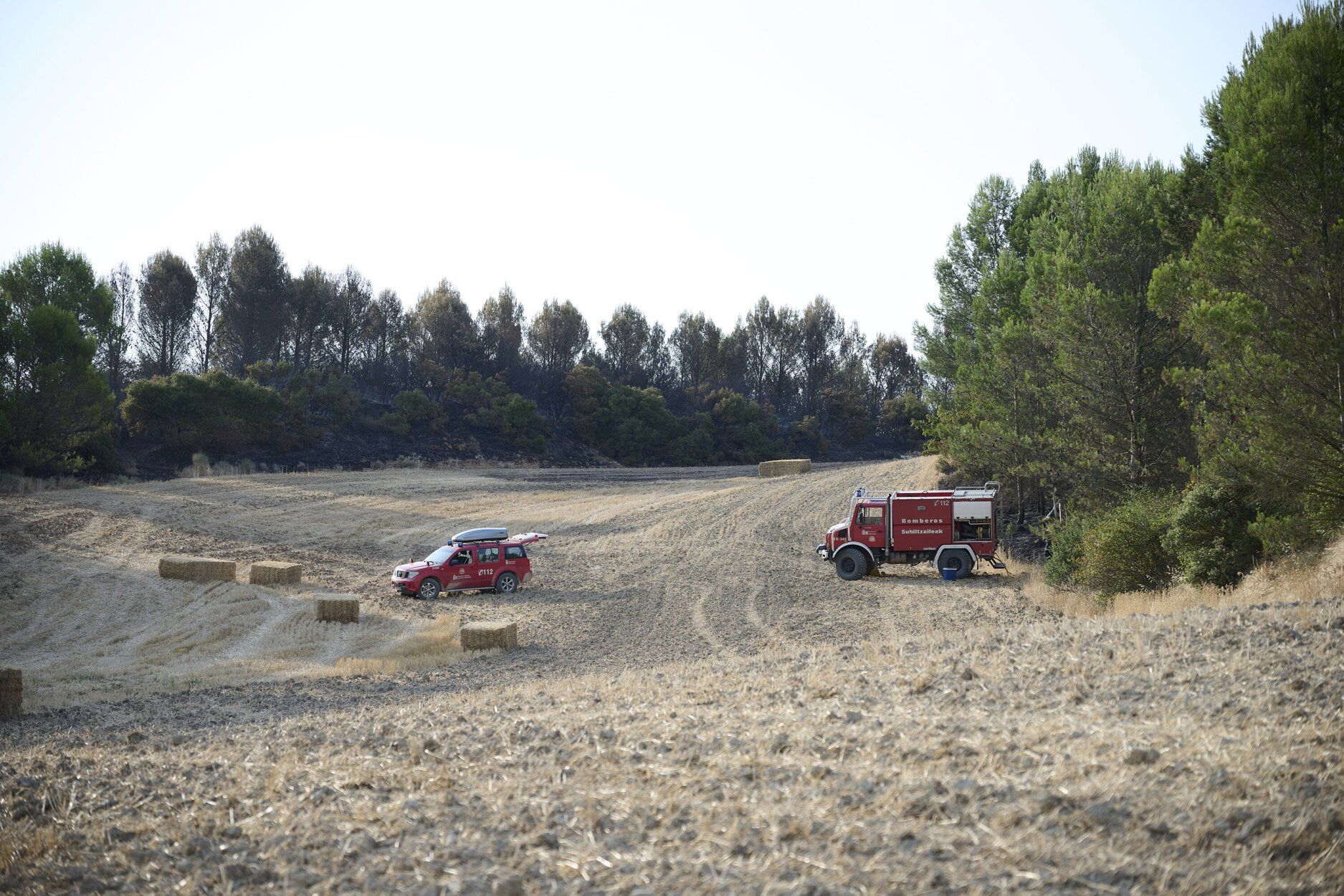 Imágenes de la zona afectada por el incendio en Enériz