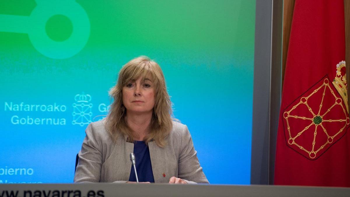 La consejera Ollo, en una rueda de prensa.