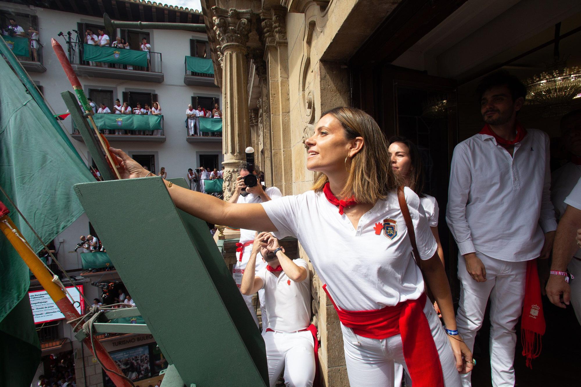 Fotos del  Chupinazo de San Fermín 2025 en Pamplona: ¡La fiesta más internacional se enciende con un grito solidario por Palestina!