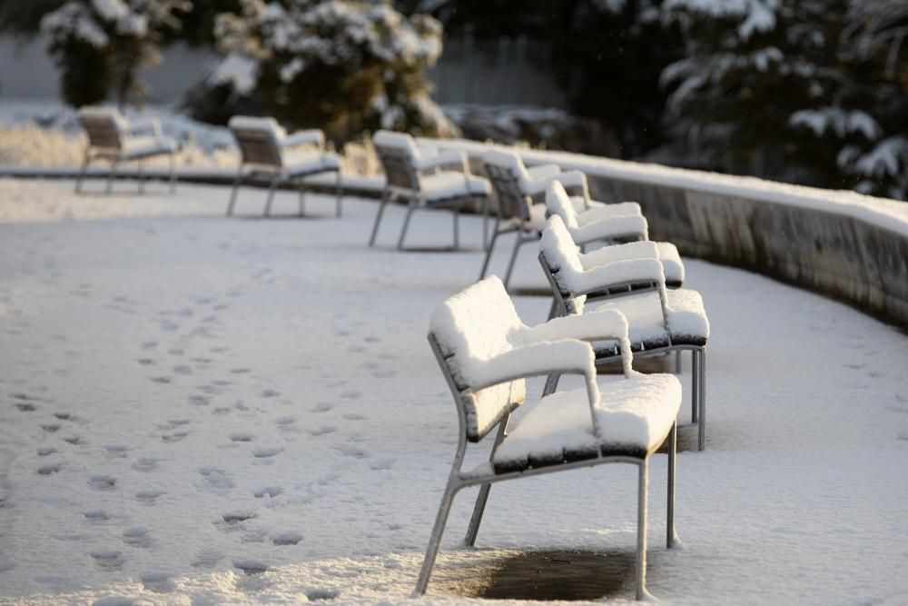 Imágenes de la nieve este sábado