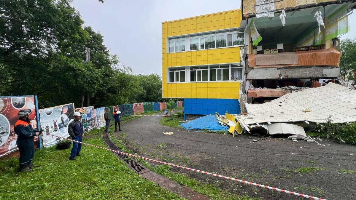 Una guardería afectada por el terremoto en la península de Kamchatka.
