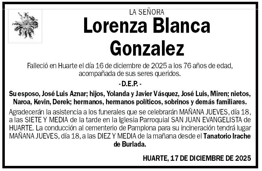 Lorenza Blanca Gonzalez