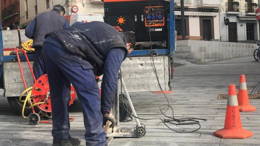 Un obrero trabajando