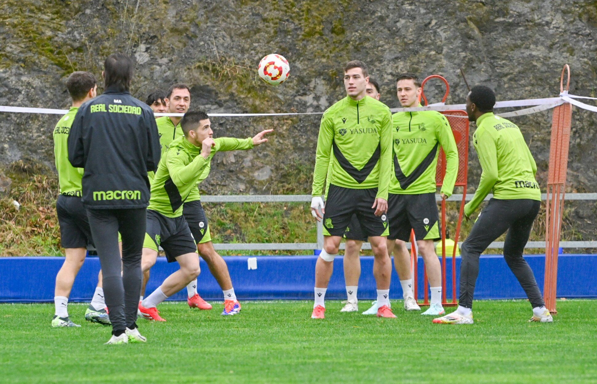 Entrenamiento antes de la semifinal en la Real y el Madrid