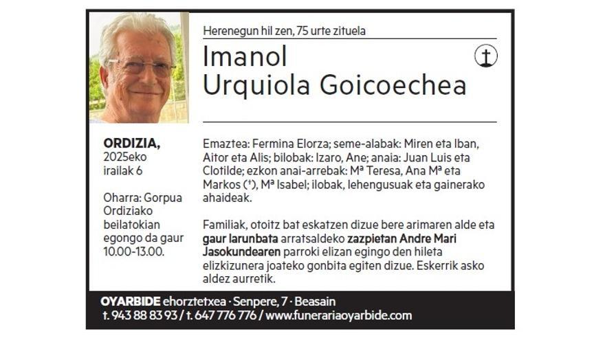 IMANOL URQUIOLA GOICOECHEA