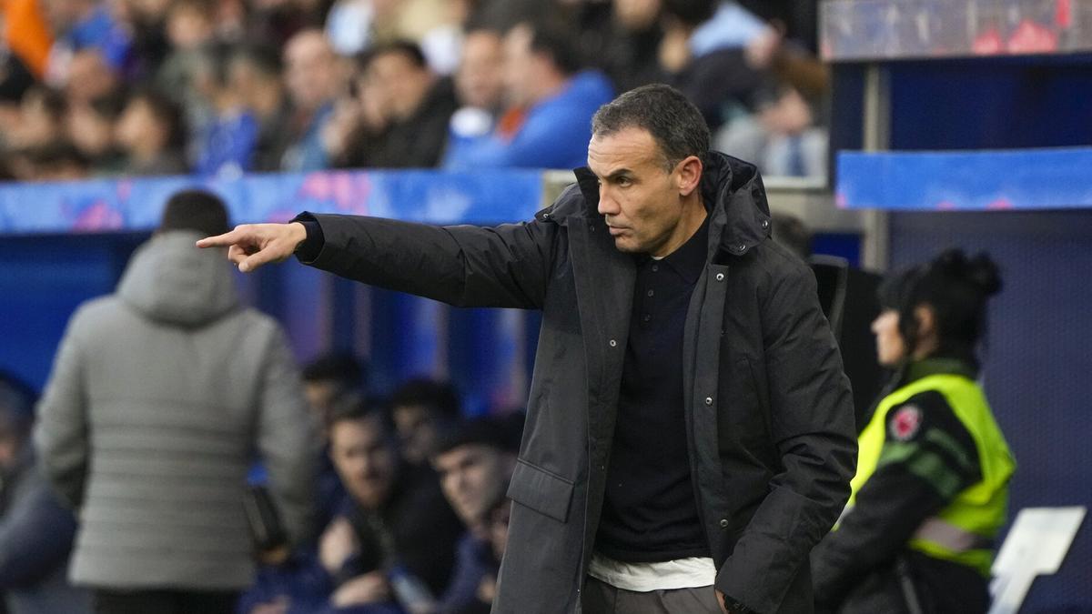 El entrenador de la Real, Sergio Francisco, en Mendizorroza.