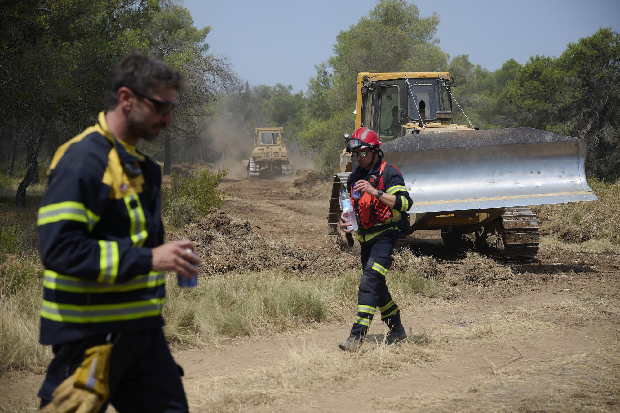 Fotos del incendio forestal cerca de Carcastillo