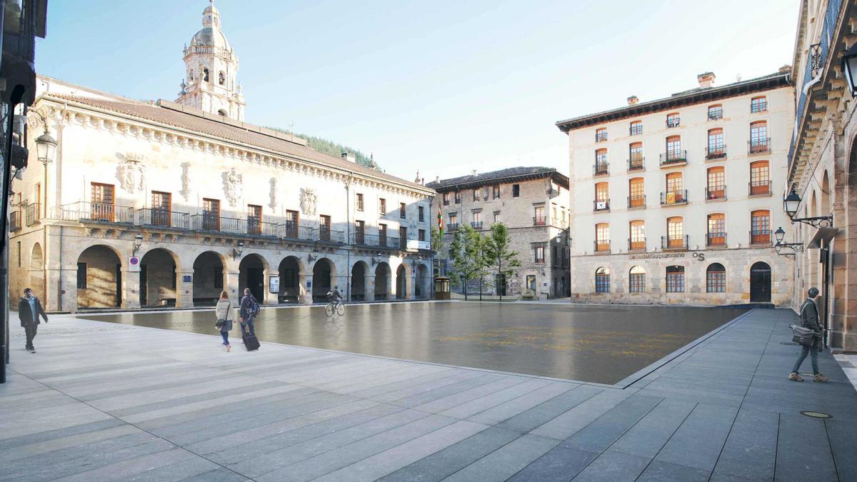 Aspecto de cómo quedará la renovada plaza San Martín.