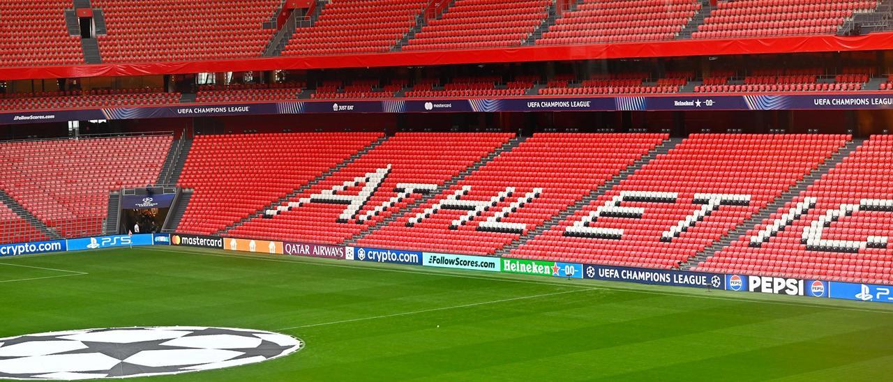 Así suena el himno de la Champions en San Mamés