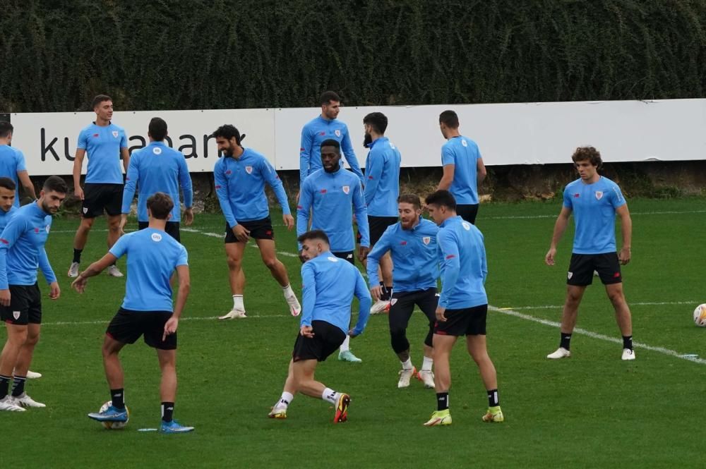 Entrenamiento del Athletic en Lezama.