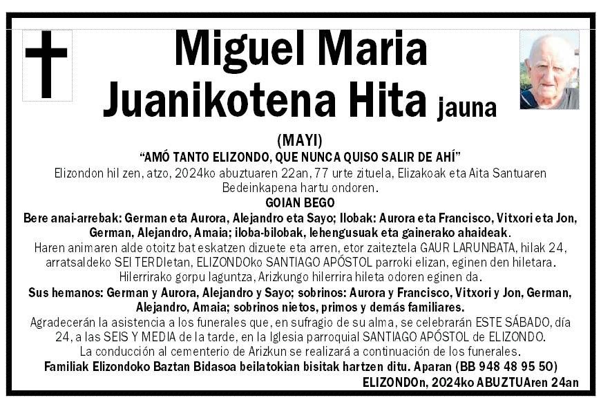 Miguel Maria Juanikotena Hita