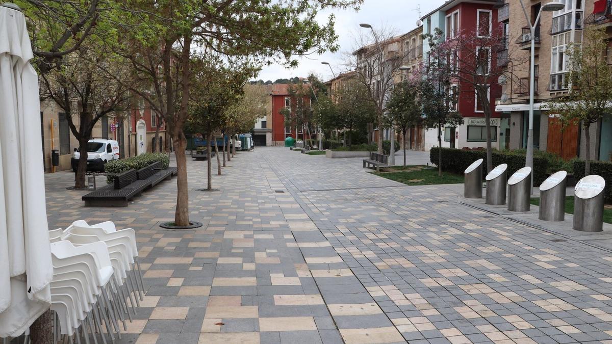 Vista de la calle Herrerías de Tudela.