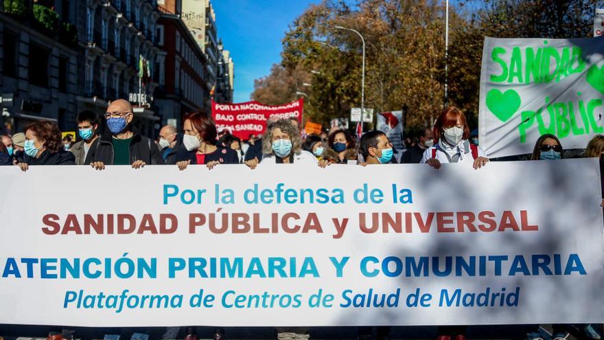 Momento de la manifestación en Madrid