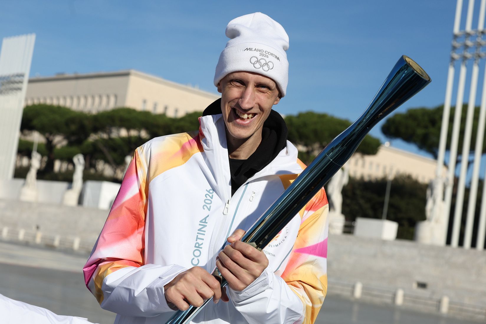 Polonara portó la antorcha olímpica la semana pasada en Roma.