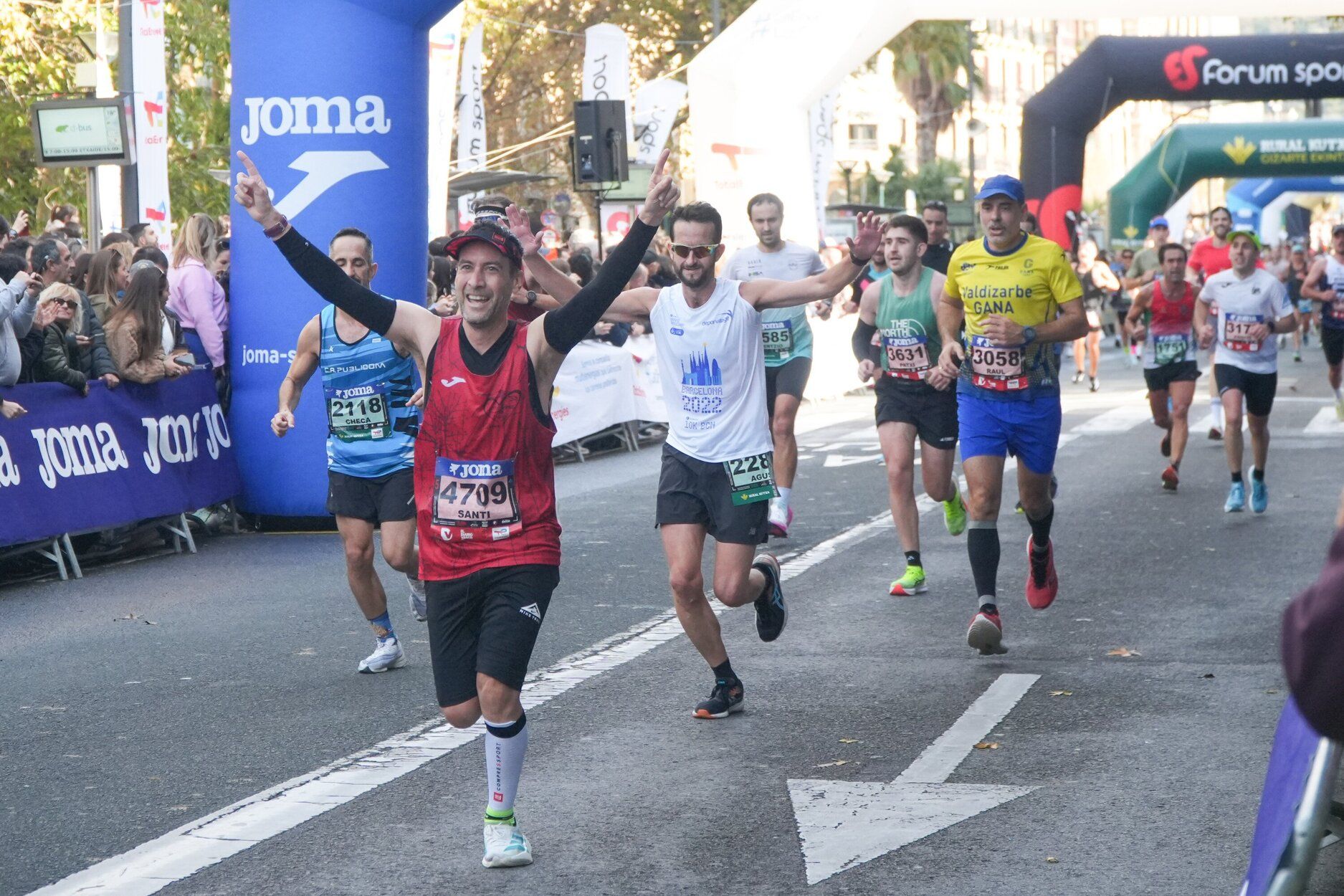Los últimos metros de la Behobia