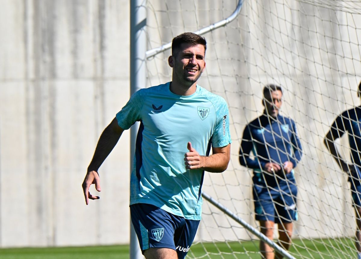 Entrenamiento del Athletic tras el partido ante el Borussia