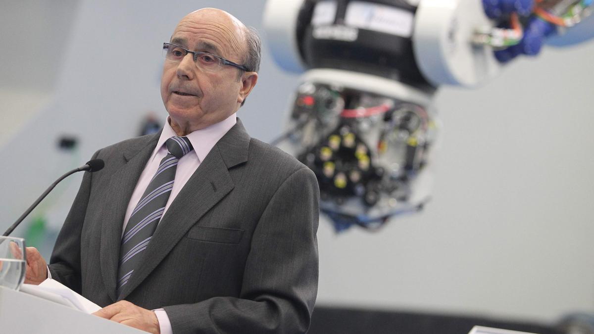 En 2012, durante su intervención en la inauguración de la ampliación de las instalaciones de MTorres en Torres de Elorz.