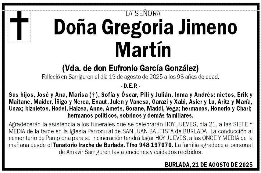 Gregoria Jimeno Martín