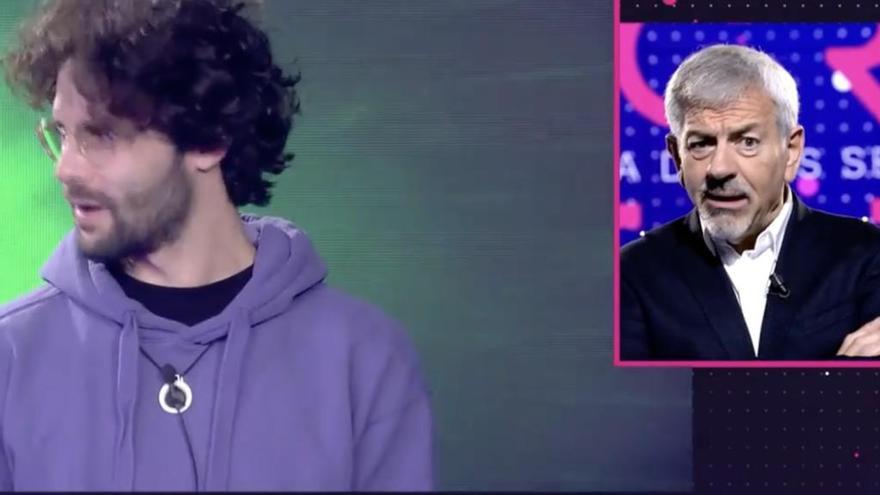 Carlos Sobera reacciona al secreto de Rafa. Carlos Sobera reacciona al secreto de Rafa.