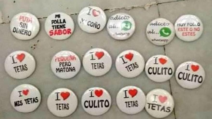 Confiscadas chapas con mensajes machistas durante los Sanfermines