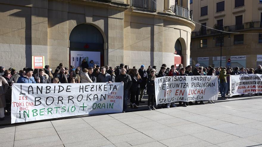 Sindicatos denuncian la baja inversión del Gobierno de Navarra en la educación pública