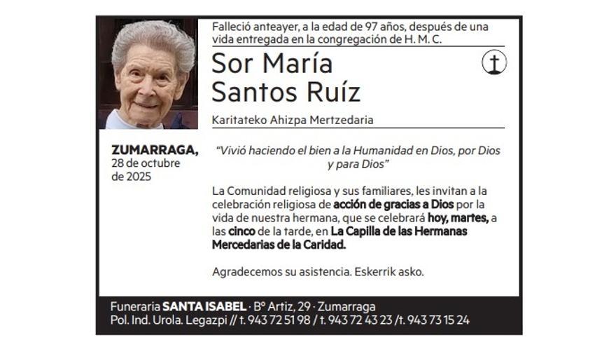 Sor María Santos Ruíz