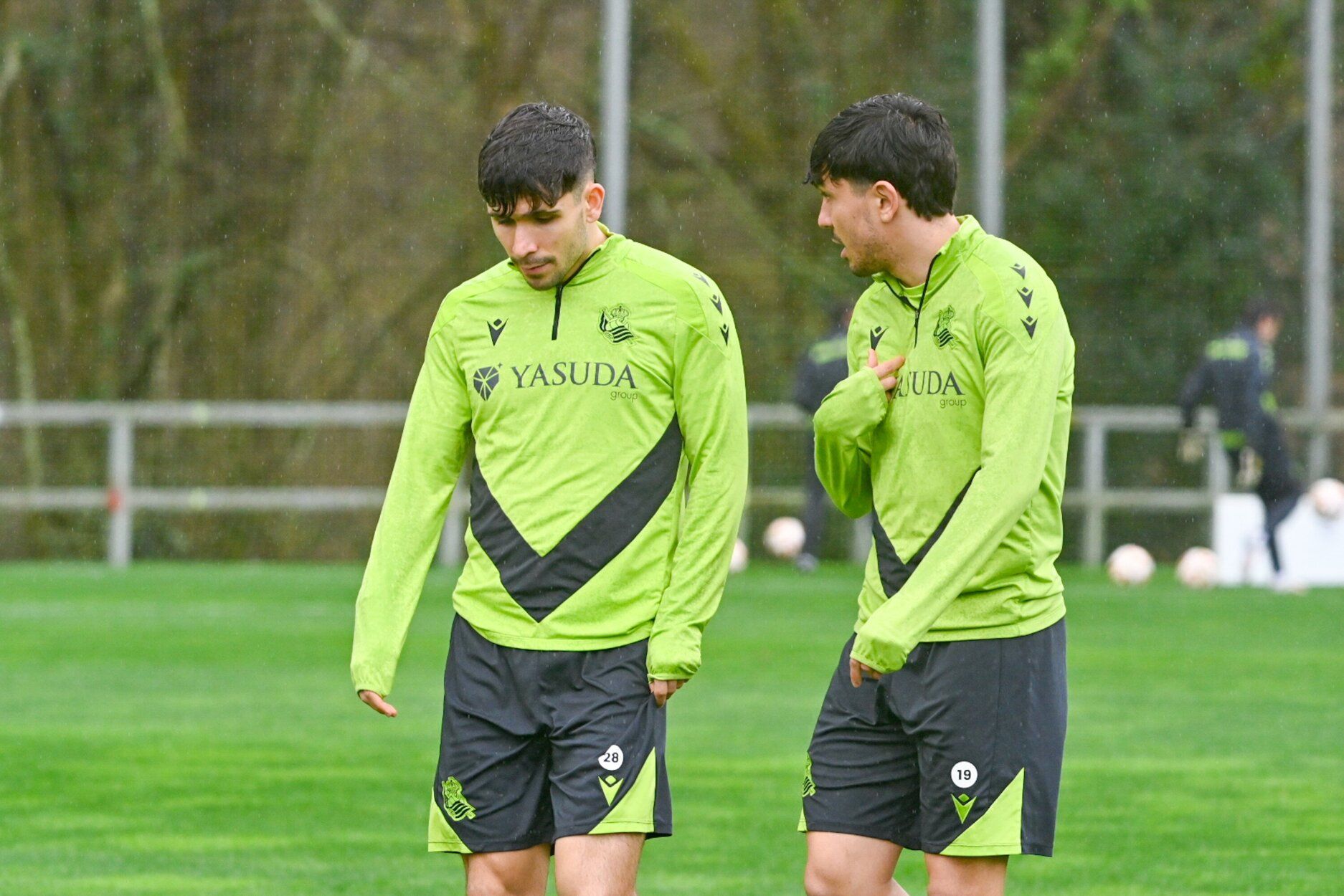 Entrenamiento antes de la semifinal en la Real y el Madrid