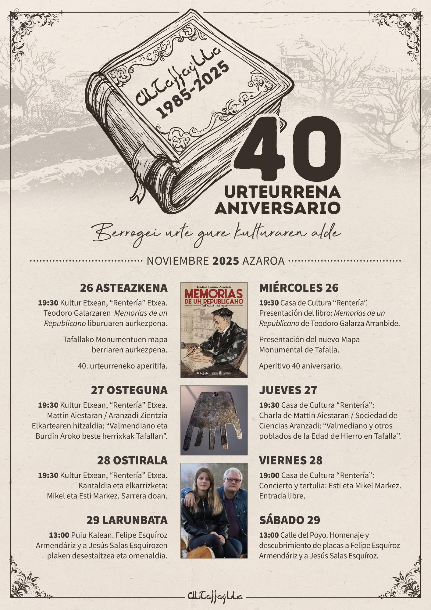 Programación por el 40 aniversario