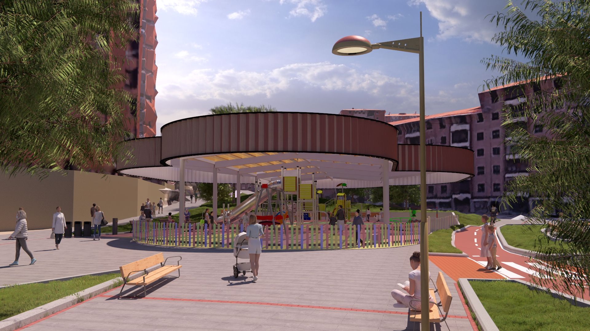 Así quedará la Plaza de Panera de Uribarri con la cubierta