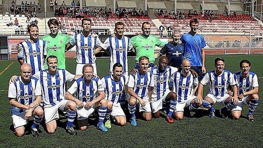 Algunos veteranos de la Real Sociedad.
