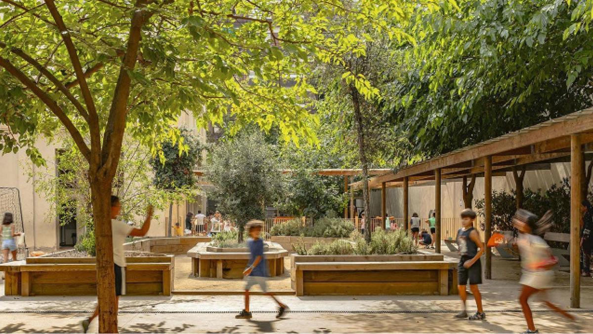 El proyecto ‘Patis Oberts’ llevado a cabo en la Escola Can Fabra de Barcelona.