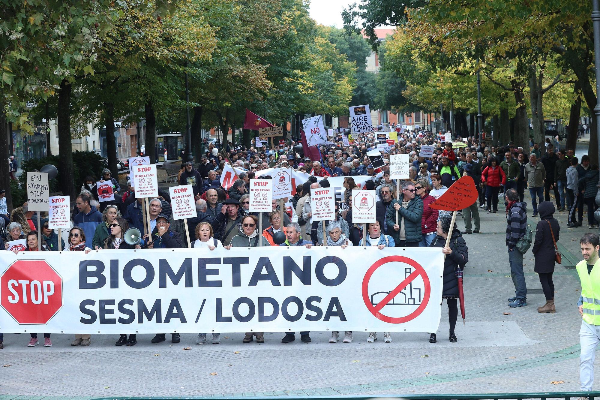 Una manifestación reclama en Pamplona una moratoria a la instalación de plantas de biometanización