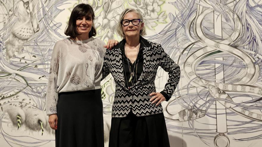 Marlene McCarty, figura clave del Gran Fury, recala en Tabakalera con referencias a Jane Goodall y los primates