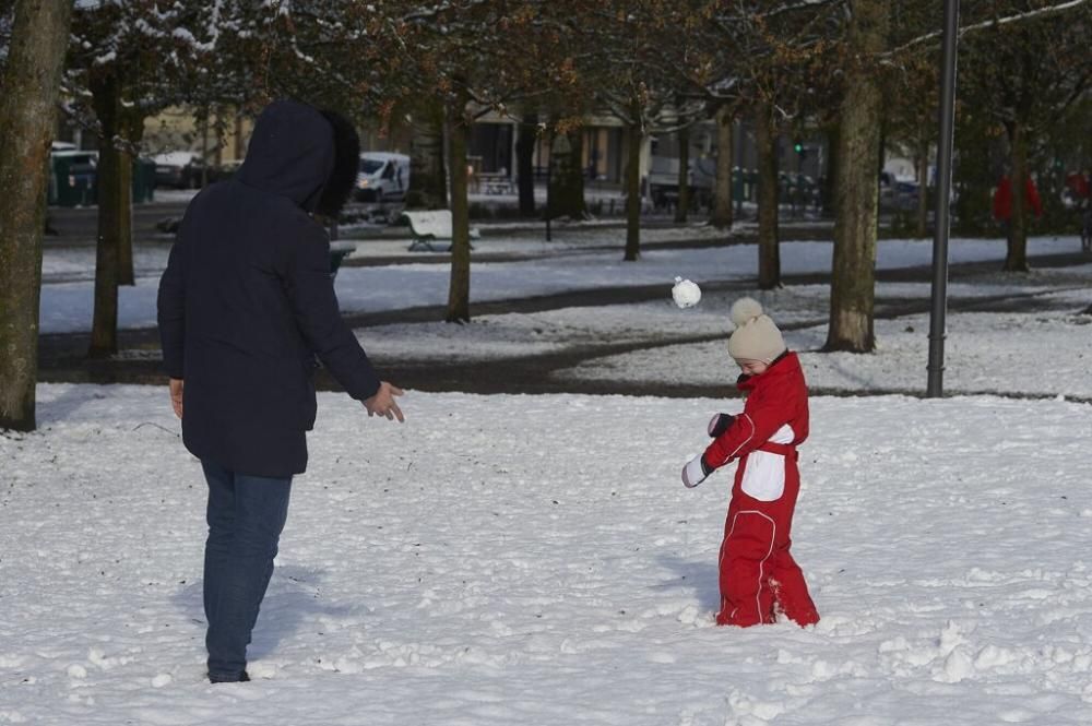 Nieve en Pamplona.